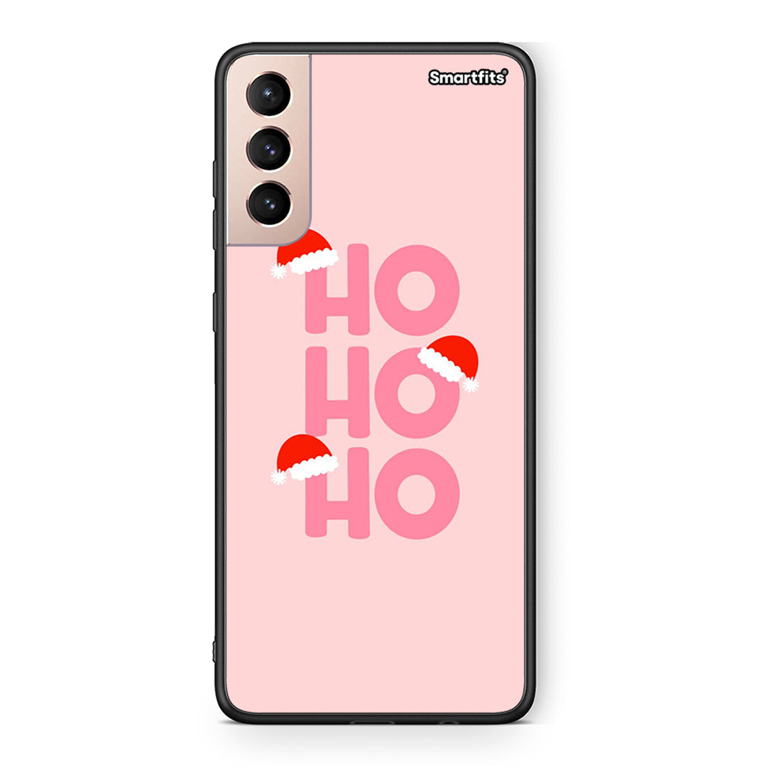 Samsung S21+ Xmas Ho Ho Ho θήκη από τη Smartfits με σχέδιο στο πίσω μέρος και μαύρο περίβλημα | Smartphone case with colorful back and black bezels by Smartfits