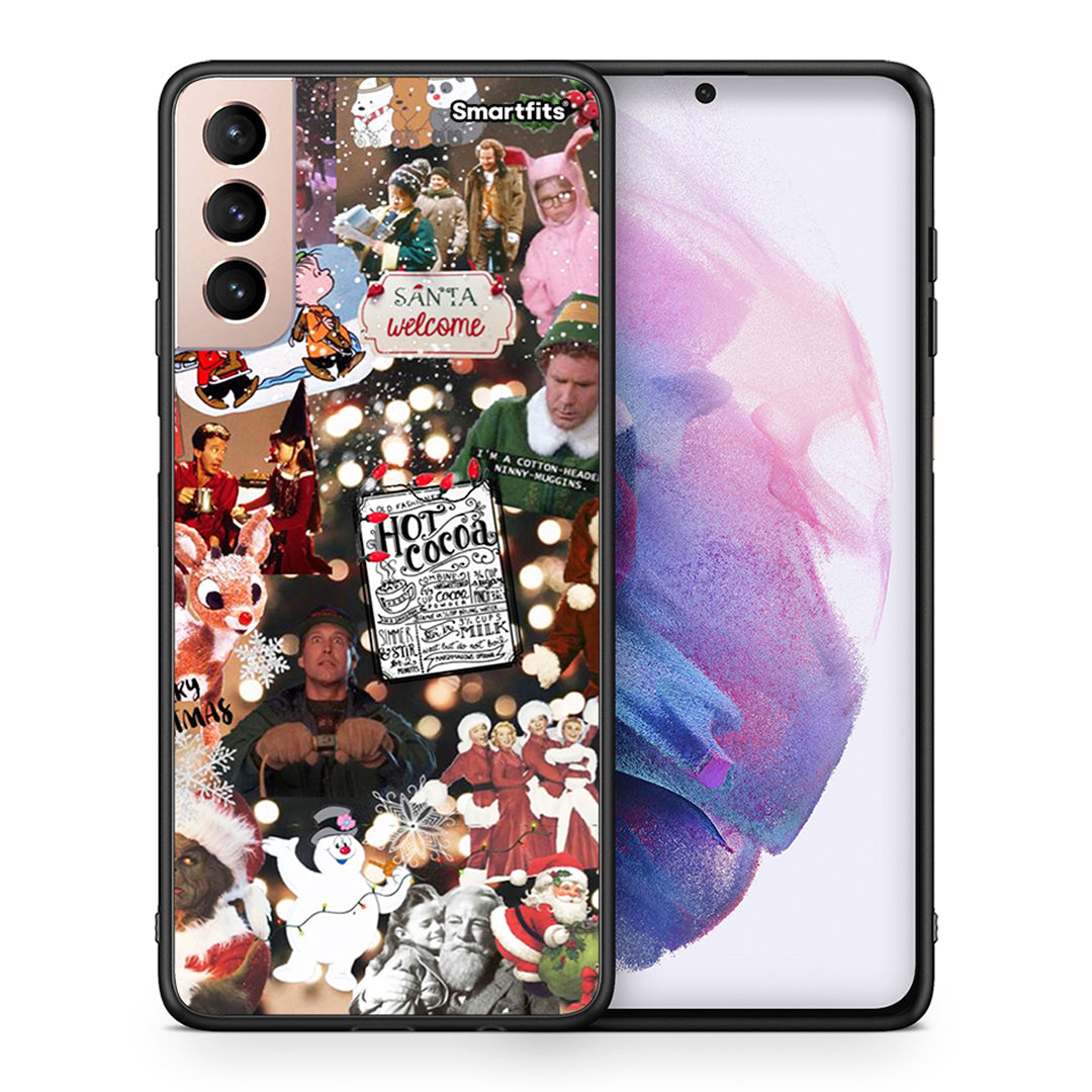 Θήκη Samsung S21+ Xmas Movies από τη Smartfits με σχέδιο στο πίσω μέρος και μαύρο περίβλημα | Samsung S21+ Xmas Movies case with colorful back and black bezels