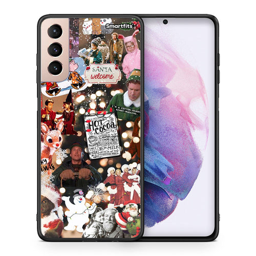 Θήκη Samsung S21+ Xmas Movies από τη Smartfits με σχέδιο στο πίσω μέρος και μαύρο περίβλημα | Samsung S21+ Xmas Movies case with colorful back and black bezels