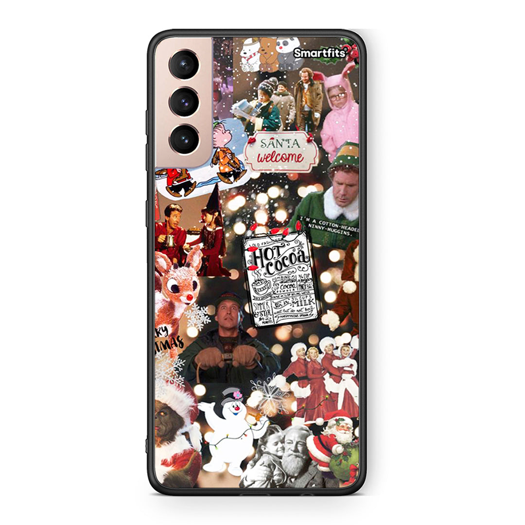 Samsung S21+ Xmas Movies θήκη από τη Smartfits με σχέδιο στο πίσω μέρος και μαύρο περίβλημα | Smartphone case with colorful back and black bezels by Smartfits