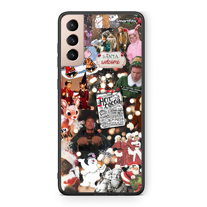 Samsung S21+ Xmas Movies θήκη από τη Smartfits με σχέδιο στο πίσω μέρος και μαύρο περίβλημα | Smartphone case with colorful back and black bezels by Smartfits