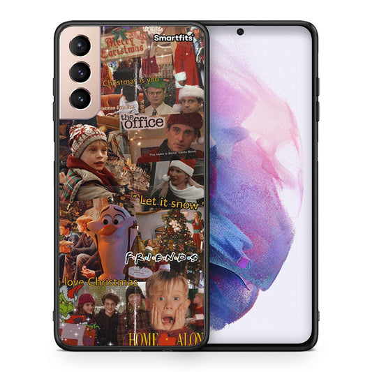 Θήκη Samsung S21+ Xmas Wishes από τη Smartfits με σχέδιο στο πίσω μέρος και μαύρο περίβλημα | Samsung S21+ Xmas Wishes case with colorful back and black bezels