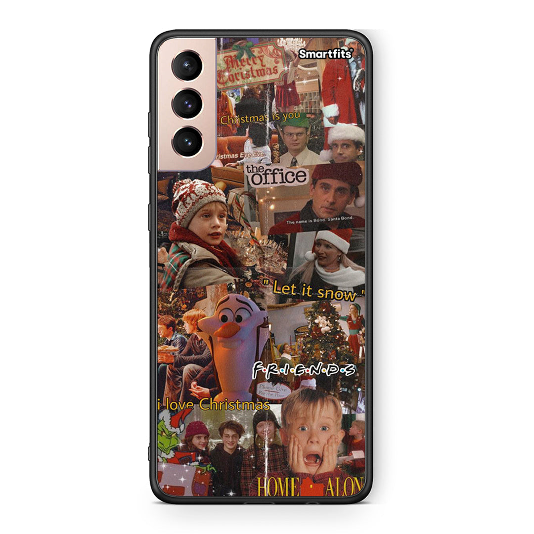 Samsung S21+ Xmas Wishes θήκη από τη Smartfits με σχέδιο στο πίσω μέρος και μαύρο περίβλημα | Smartphone case with colorful back and black bezels by Smartfits