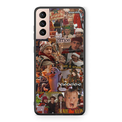 Samsung S21+ Xmas Wishes θήκη από τη Smartfits με σχέδιο στο πίσω μέρος και μαύρο περίβλημα | Smartphone case with colorful back and black bezels by Smartfits