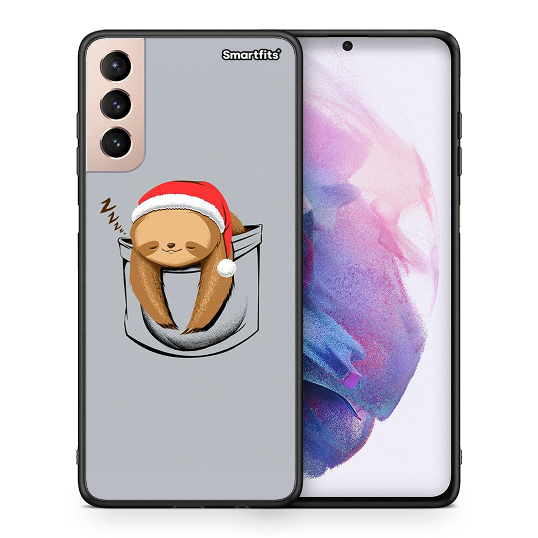 Θήκη Samsung S21+ Xmas Zzzz από τη Smartfits με σχέδιο στο πίσω μέρος και μαύρο περίβλημα | Samsung S21+ Xmas Zzzz case with colorful back and black bezels