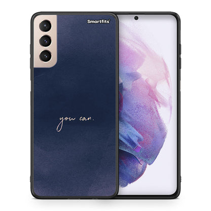 Θήκη Samsung S21+ You Can από τη Smartfits με σχέδιο στο πίσω μέρος και μαύρο περίβλημα | Samsung S21+ You Can case with colorful back and black bezels