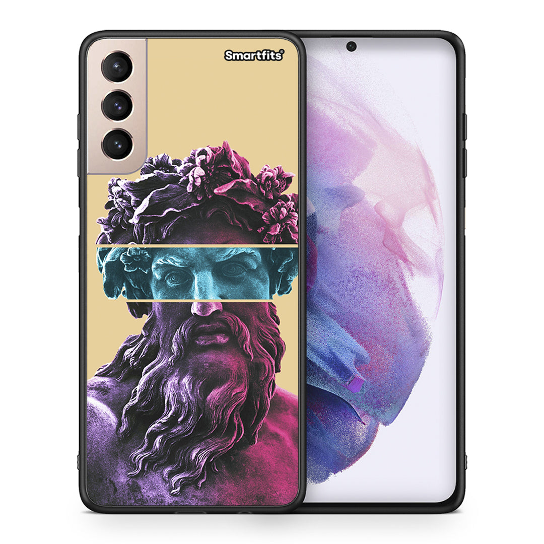 Θήκη Αγίου Βαλεντίνου Samsung S21+ Zeus Art από τη Smartfits με σχέδιο στο πίσω μέρος και μαύρο περίβλημα | Samsung S21+ Zeus Art case with colorful back and black bezels