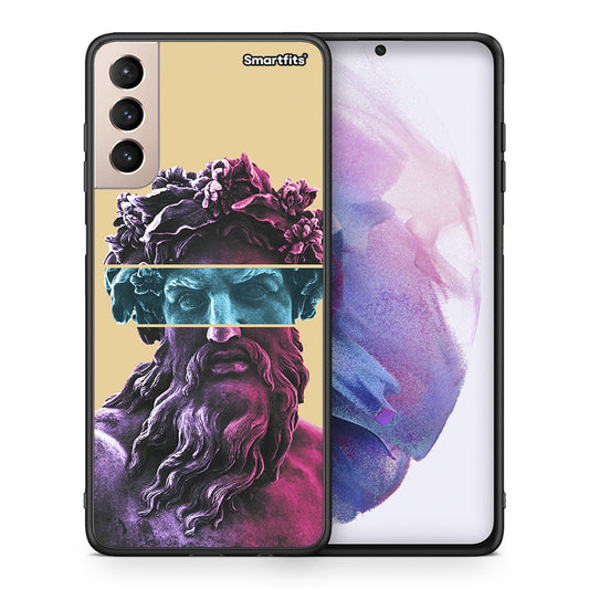 Θήκη Αγίου Βαλεντίνου Samsung S21+ Zeus Art από τη Smartfits με σχέδιο στο πίσω μέρος και μαύρο περίβλημα | Samsung S21+ Zeus Art case with colorful back and black bezels