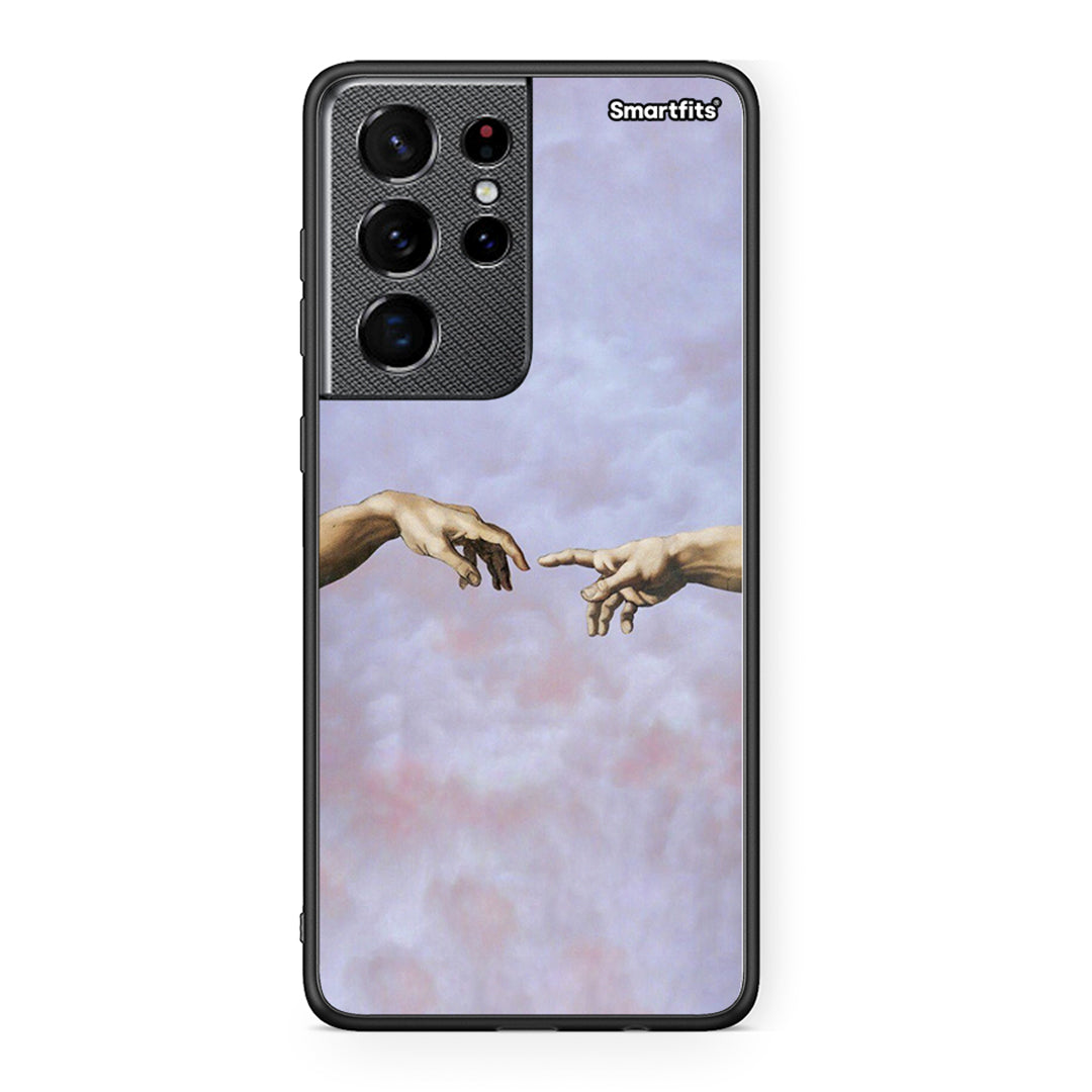 Samsung S21 Ultra Adam Hand θήκη από τη Smartfits με σχέδιο στο πίσω μέρος και μαύρο περίβλημα | Smartphone case with colorful back and black bezels by Smartfits