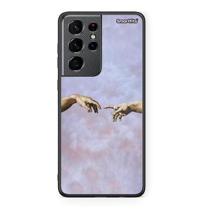 Samsung S21 Ultra Adam Hand θήκη από τη Smartfits με σχέδιο στο πίσω μέρος και μαύρο περίβλημα | Smartphone case with colorful back and black bezels by Smartfits