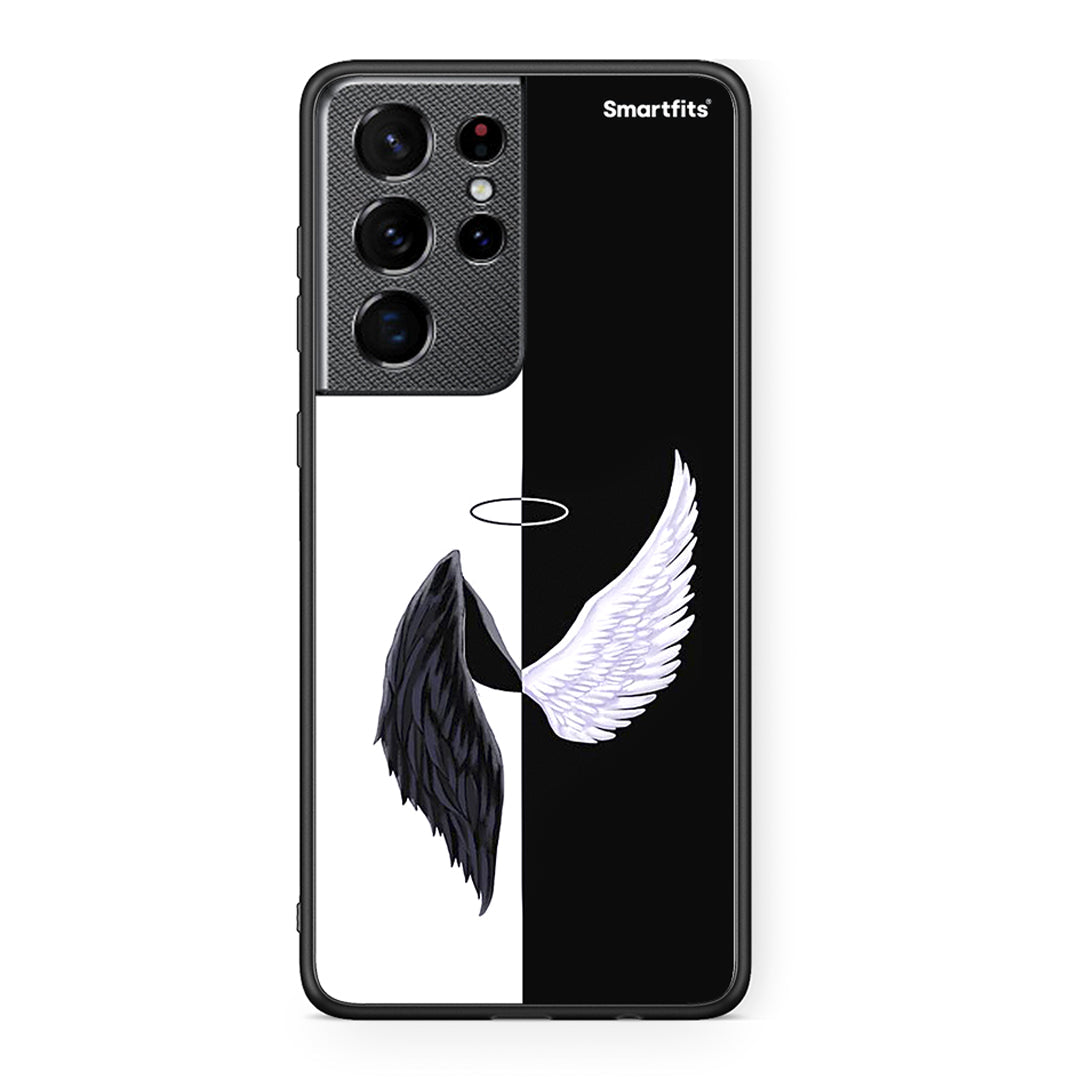 Samsung S21 Ultra Angels Demons θήκη από τη Smartfits με σχέδιο στο πίσω μέρος και μαύρο περίβλημα | Smartphone case with colorful back and black bezels by Smartfits