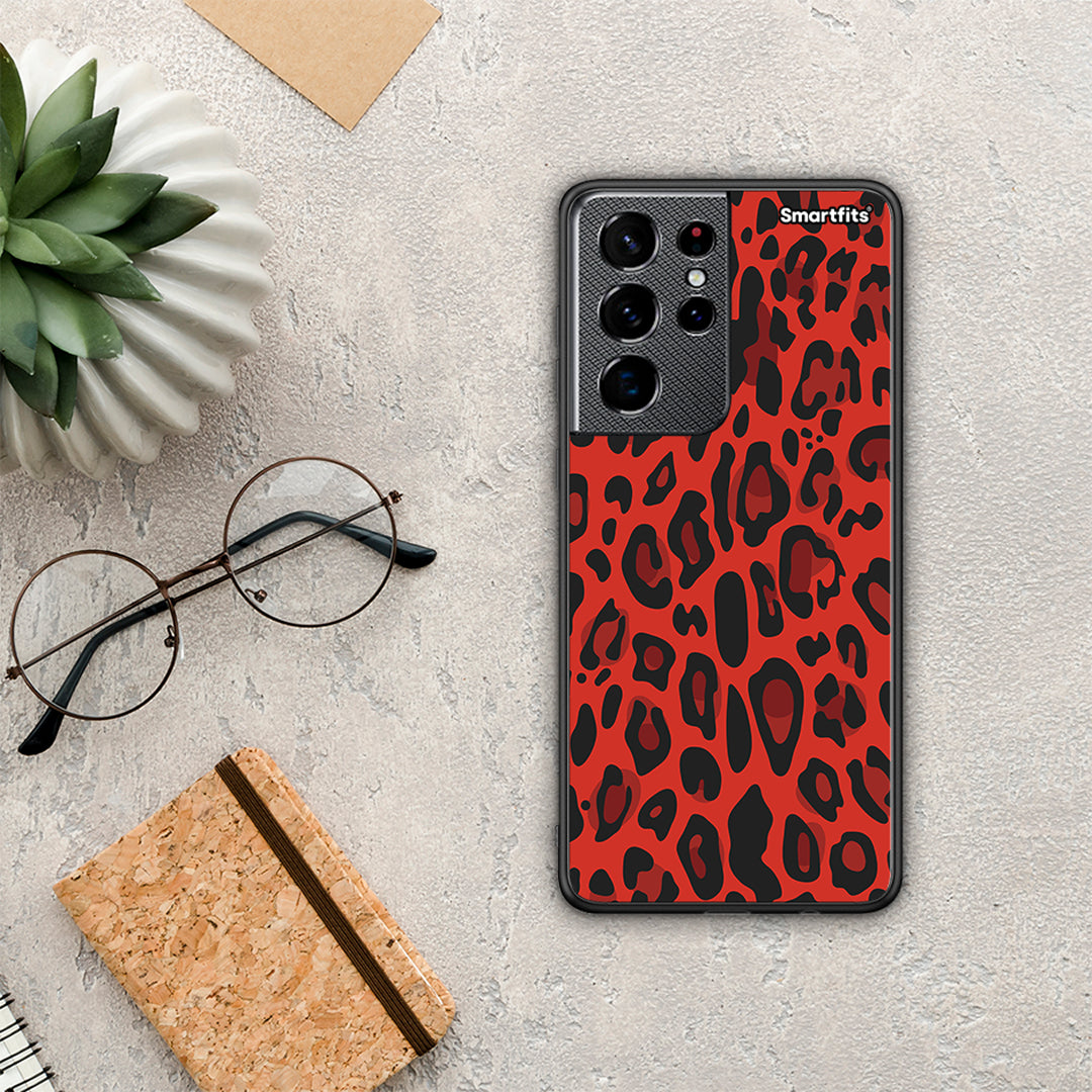 Animal Red Leopard - Samsung Galaxy S21 Ultra θήκη