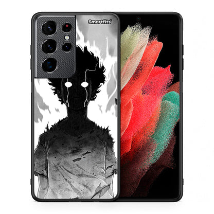 Θήκη Samsung S21 Ultra Anime Boy από τη Smartfits με σχέδιο στο πίσω μέρος και μαύρο περίβλημα | Samsung S21 Ultra Anime Boy case with colorful back and black bezels