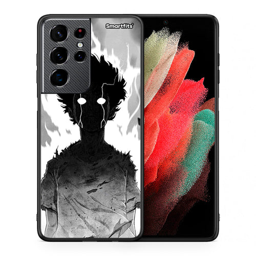 Θήκη Samsung S21 Ultra Anime Boy από τη Smartfits με σχέδιο στο πίσω μέρος και μαύρο περίβλημα | Samsung S21 Ultra Anime Boy case with colorful back and black bezels