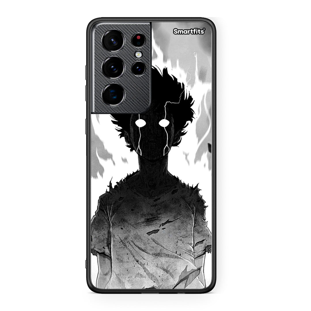 Samsung S21 Ultra Anime Boy Θήκη από τη Smartfits με σχέδιο στο πίσω μέρος και μαύρο περίβλημα | Smartphone case with colorful back and black bezels by Smartfits