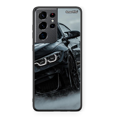 Samsung S21 Ultra Black BMW θήκη από τη Smartfits με σχέδιο στο πίσω μέρος και μαύρο περίβλημα | Smartphone case with colorful back and black bezels by Smartfits