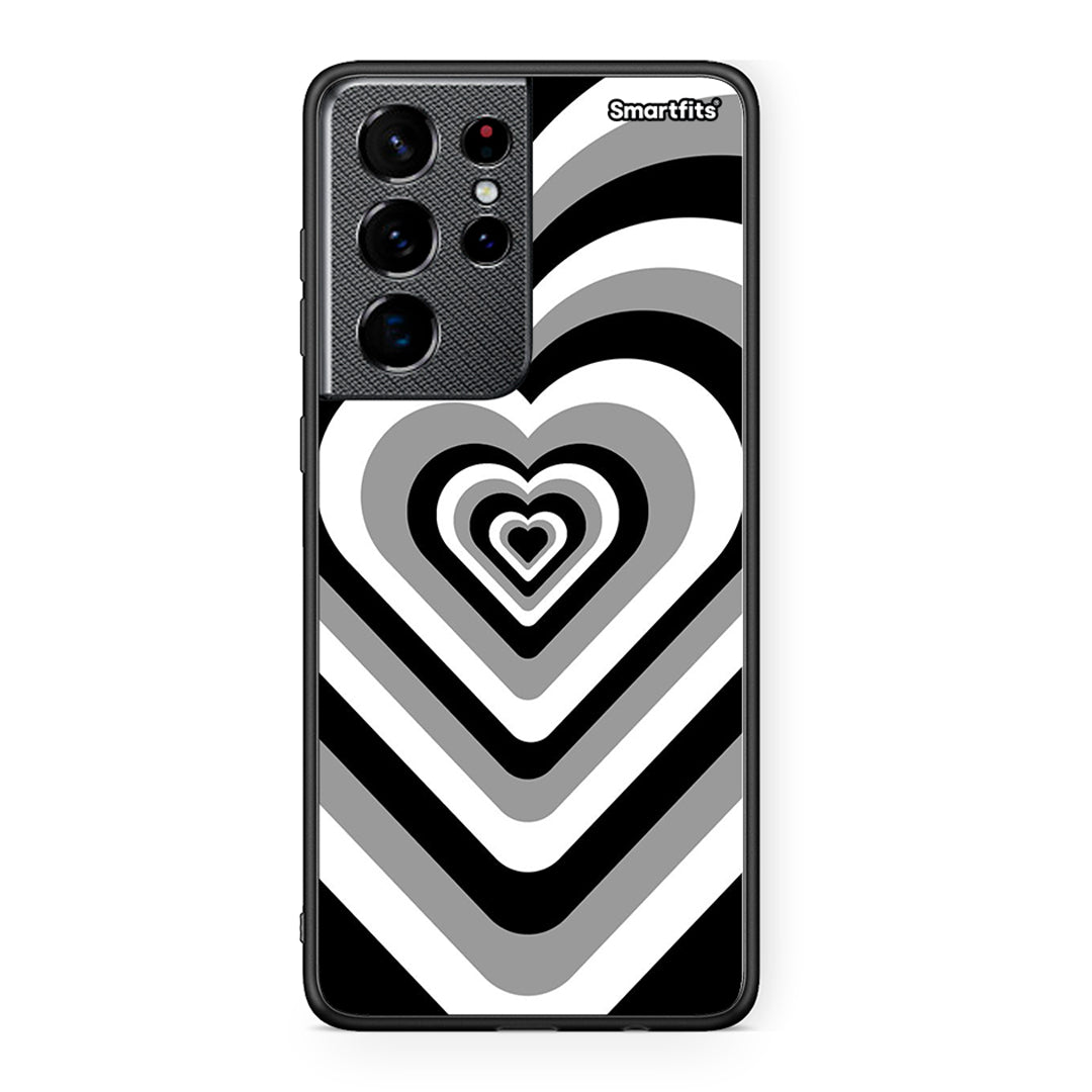 Samsung S21 Ultra Black Hearts θήκη από τη Smartfits με σχέδιο στο πίσω μέρος και μαύρο περίβλημα | Smartphone case with colorful back and black bezels by Smartfits