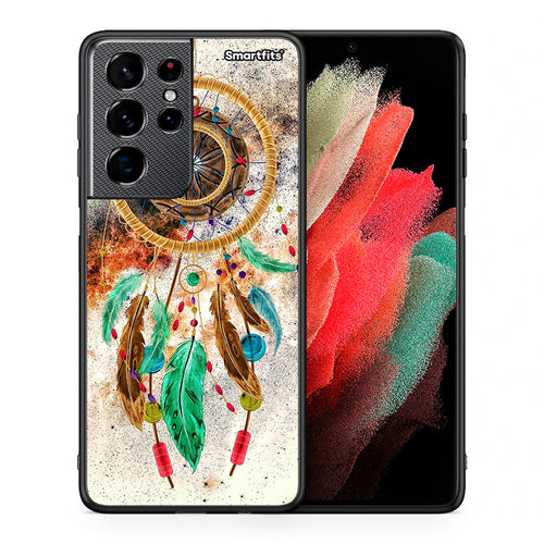 Θήκη Samsung S21 Ultra DreamCatcher Boho από τη Smartfits με σχέδιο στο πίσω μέρος και μαύρο περίβλημα | Samsung S21 Ultra DreamCatcher Boho case with colorful back and black bezels
