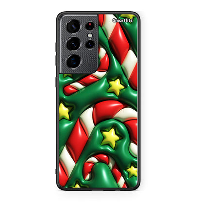 Samsung S21 Ultra Christmas Bubbles θήκη από τη Smartfits με σχέδιο στο πίσω μέρος και μαύρο περίβλημα | Smartphone case with colorful back and black bezels by Smartfits