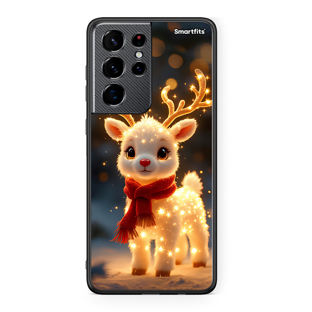 Samsung S21 Ultra Christmas Cutie θήκη από τη Smartfits με σχέδιο στο πίσω μέρος και μαύρο περίβλημα | Smartphone case with colorful back and black bezels by Smartfits