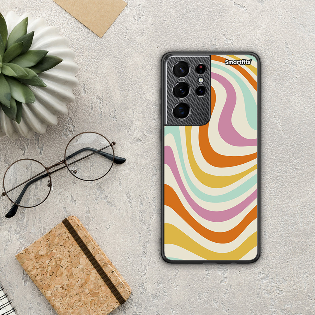 Colourful Waves - Samsung Galaxy S21 Ultra θήκη