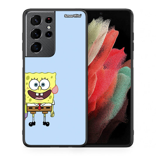 Θήκη Samsung S21 Ultra Friends Bob από τη Smartfits με σχέδιο στο πίσω μέρος και μαύρο περίβλημα | Samsung S21 Ultra Friends Bob case with colorful back and black bezels