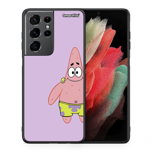 Θήκη Samsung S21 Ultra  Friends Patrick από τη Smartfits με σχέδιο στο πίσω μέρος και μαύρο περίβλημα | Samsung S21 Ultra  Friends Patrick case with colorful back and black bezels