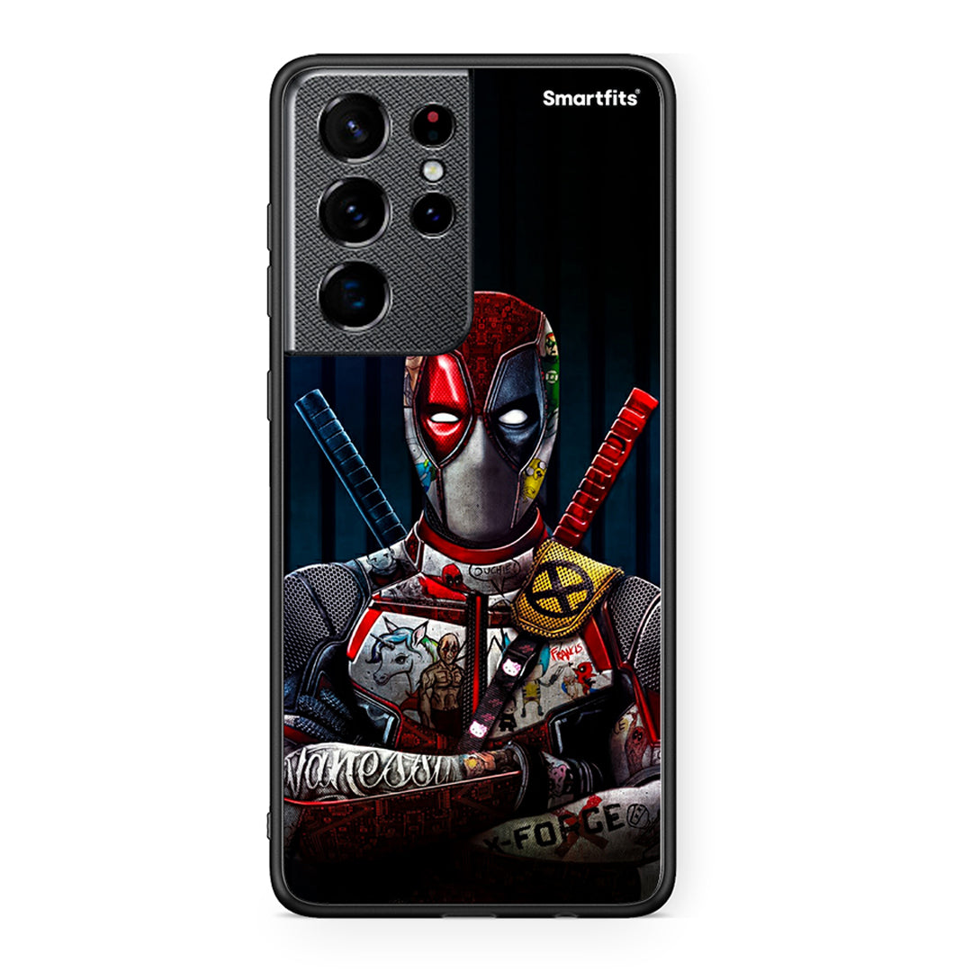 Samsung S21 Ultra Funny Guy θήκη από τη Smartfits με σχέδιο στο πίσω μέρος και μαύρο περίβλημα | Smartphone case with colorful back and black bezels by Smartfits