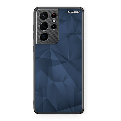 39 - Samsung S21 Ultra Blue Abstract Geometric case, cover, bumper