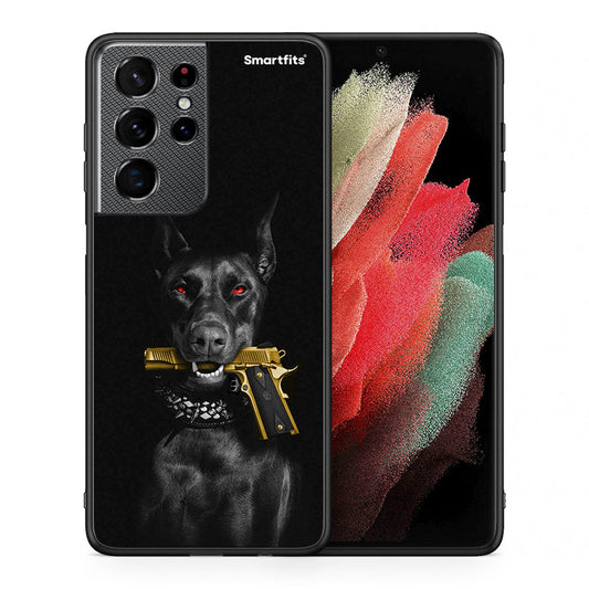 Θήκη Αγίου Βαλεντίνου Samsung S21 Ultra Golden Gun από τη Smartfits με σχέδιο στο πίσω μέρος και μαύρο περίβλημα | Samsung S21 Ultra Golden Gun case with colorful back and black bezels