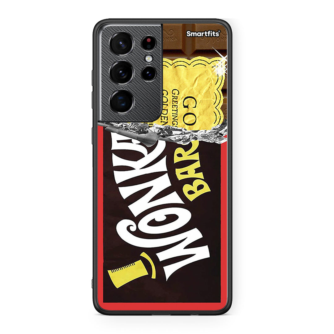 Samsung S21 Ultra Golden Ticket θήκη από τη Smartfits με σχέδιο στο πίσω μέρος και μαύρο περίβλημα | Smartphone case with colorful back and black bezels by Smartfits