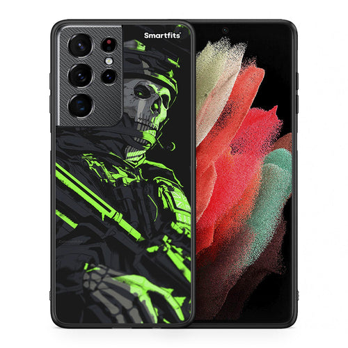 Θήκη Αγίου Βαλεντίνου Samsung S21 Ultra Green Soldier από τη Smartfits με σχέδιο στο πίσω μέρος και μαύρο περίβλημα | Samsung S21 Ultra Green Soldier case with colorful back and black bezels