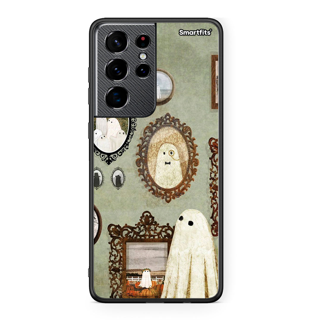 Samsung S21 Ultra Halloween Ghost Season Θήκη από τη Smartfits με σχέδιο στο πίσω μέρος και μαύρο περίβλημα | Smartphone case with colorful back and black bezels by Smartfits