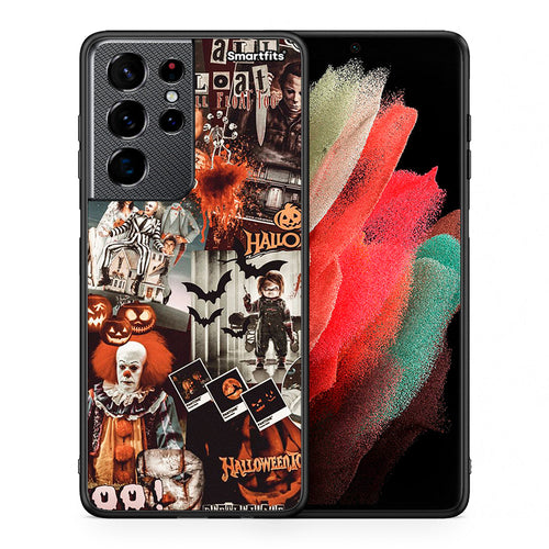Θήκη Samsung S21 Ultra Halloween Spooky Season από τη Smartfits με σχέδιο στο πίσω μέρος και μαύρο περίβλημα | Samsung S21 Ultra Halloween Spooky Season case with colorful back and black bezels