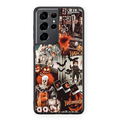 Samsung S21 Ultra Halloween Spooky Season Θήκη από τη Smartfits με σχέδιο στο πίσω μέρος και μαύρο περίβλημα | Smartphone case with colorful back and black bezels by Smartfits