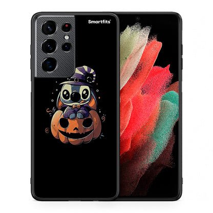 Θήκη Samsung S21 Ultra Halloween Stitch από τη Smartfits με σχέδιο στο πίσω μέρος και μαύρο περίβλημα | Samsung S21 Ultra Halloween Stitch case with colorful back and black bezels