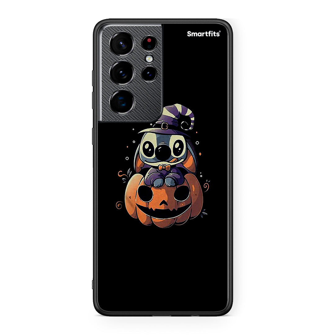 Samsung S21 Ultra Halloween Stitch θήκη από τη Smartfits με σχέδιο στο πίσω μέρος και μαύρο περίβλημα | Smartphone case with colorful back and black bezels by Smartfits