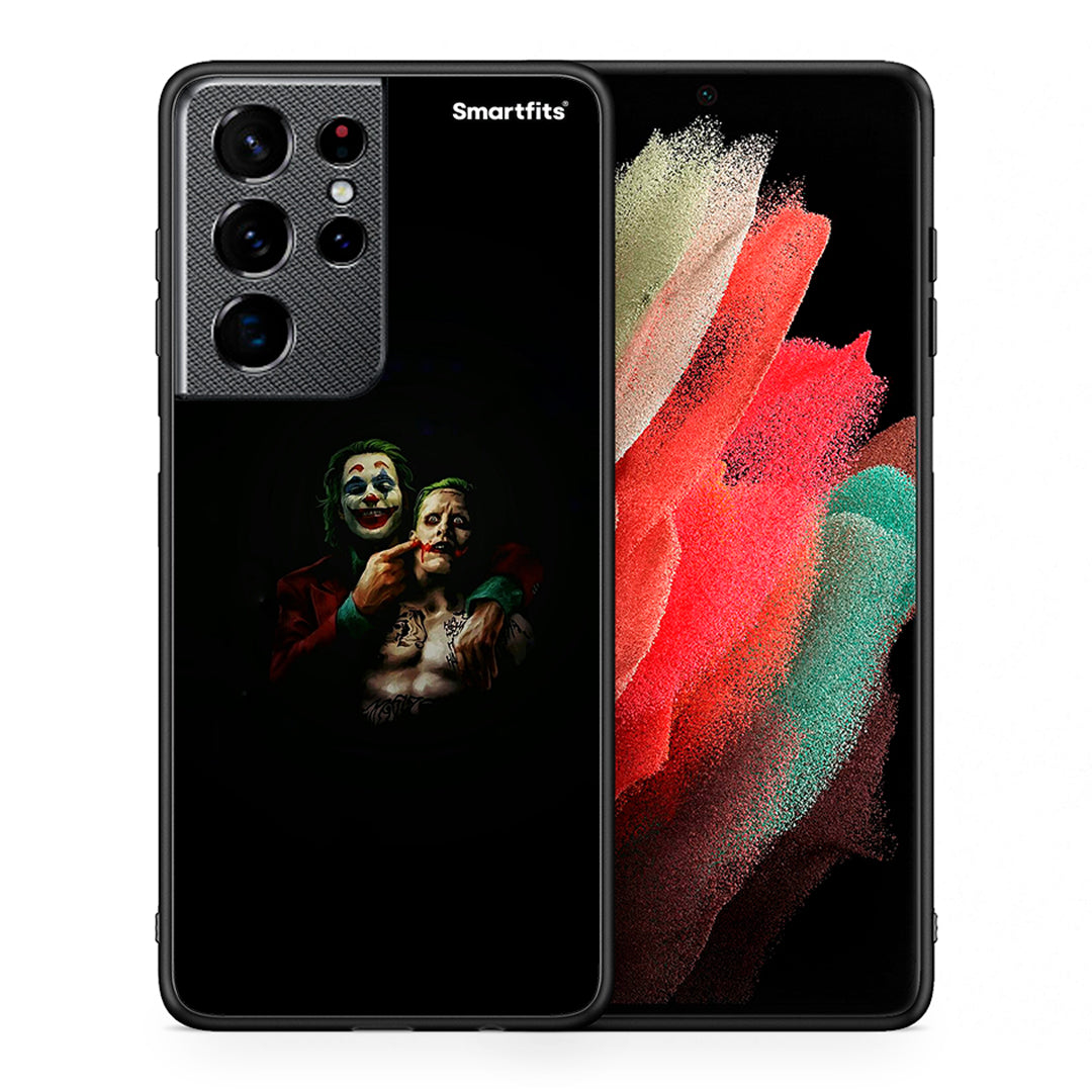 Θήκη Samsung S21 Ultra Clown Hero από τη Smartfits με σχέδιο στο πίσω μέρος και μαύρο περίβλημα | Samsung S21 Ultra Clown Hero case with colorful back and black bezels