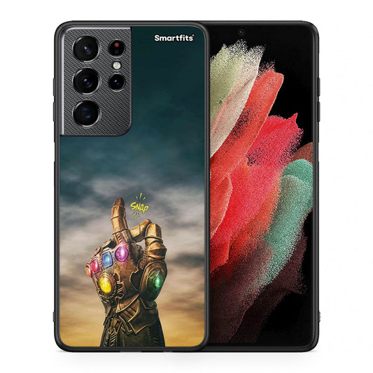 Θήκη Samsung S21 Ultra Infinity Snap από τη Smartfits με σχέδιο στο πίσω μέρος και μαύρο περίβλημα | Samsung S21 Ultra Infinity Snap case with colorful back and black bezels