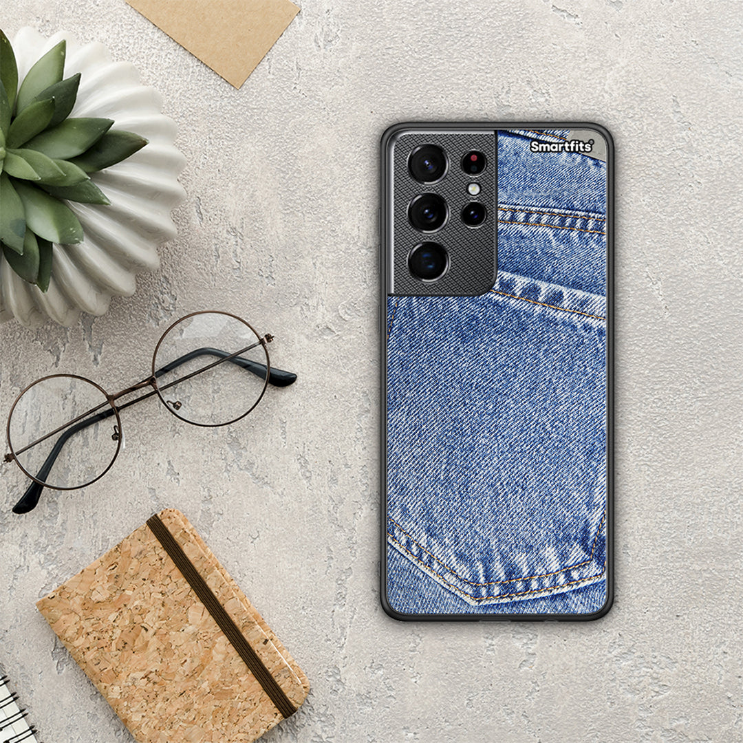 Jeans Pocket - Samsung Galaxy S21 Ultra θήκη