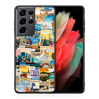 Thumbnail for Θήκη Samsung S21 Ultra Live To Travel από τη Smartfits με σχέδιο στο πίσω μέρος και μαύρο περίβλημα | Samsung S21 Ultra Live To Travel case with colorful back and black bezels