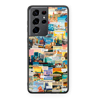 Thumbnail for Samsung S21 Ultra Live To Travel θήκη από τη Smartfits με σχέδιο στο πίσω μέρος και μαύρο περίβλημα | Smartphone case with colorful back and black bezels by Smartfits