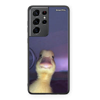Thumbnail for Samsung S21 Ultra Meme Duck θήκη από τη Smartfits με σχέδιο στο πίσω μέρος και μαύρο περίβλημα | Smartphone case with colorful back and black bezels by Smartfits