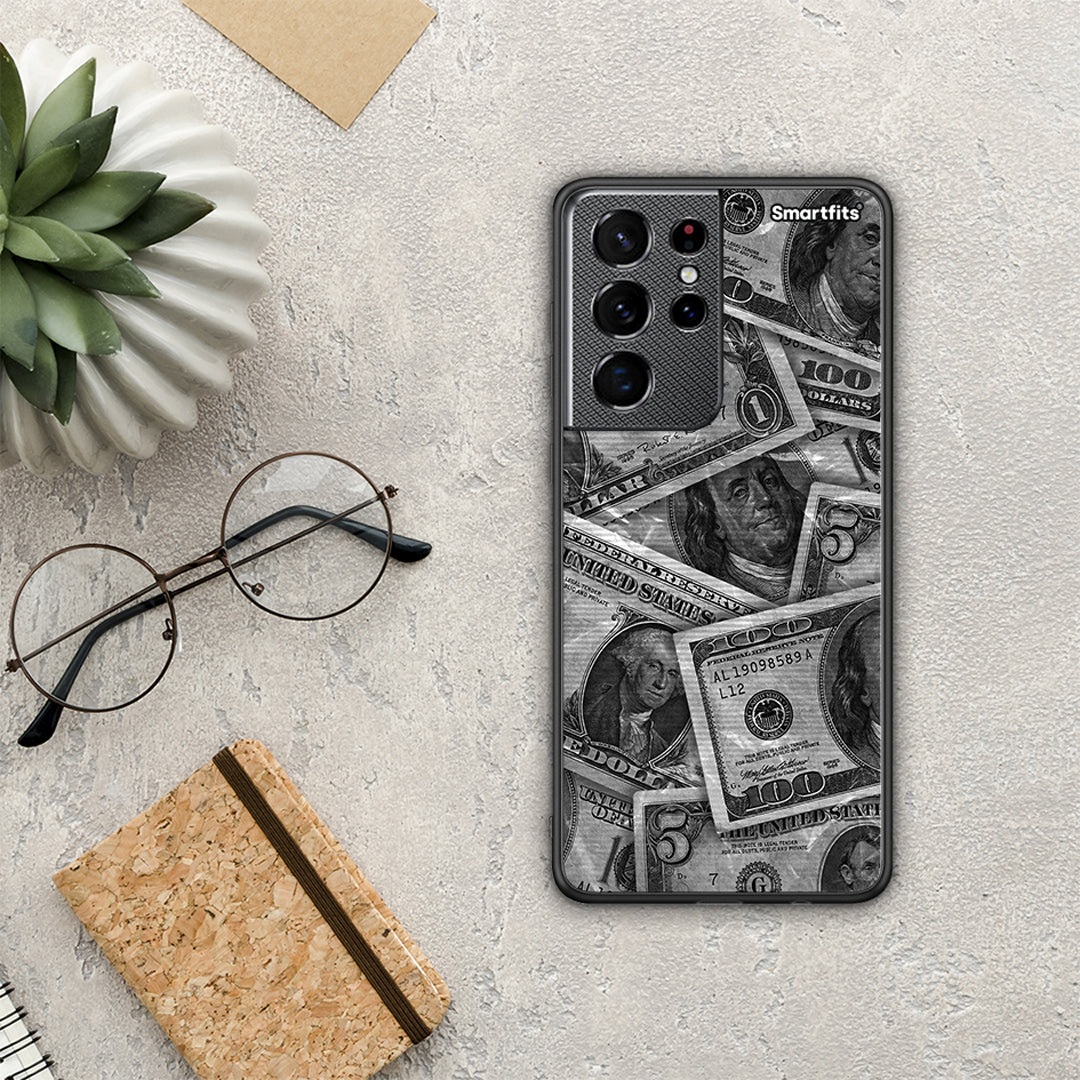 Money Dollars - Samsung Galaxy S21 Ultra θήκη