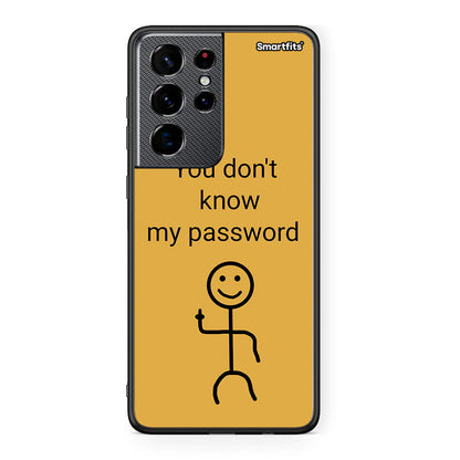 Samsung S21 Ultra My Password Θήκη από τη Smartfits με σχέδιο στο πίσω μέρος και μαύρο περίβλημα | Smartphone case with colorful back and black bezels by Smartfits