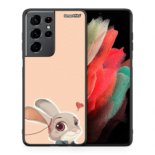 Θήκη Samsung S21 Ultra Nick Wilde And Judy Hopps Love 2 από τη Smartfits με σχέδιο στο πίσω μέρος και μαύρο περίβλημα | Samsung S21 Ultra Nick Wilde And Judy Hopps Love 2 case with colorful back and black bezels