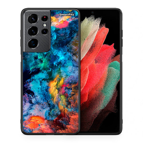 Θήκη Samsung S21 Ultra Crayola Paint από τη Smartfits με σχέδιο στο πίσω μέρος και μαύρο περίβλημα | Samsung S21 Ultra Crayola Paint case with colorful back and black bezels