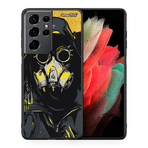 Θήκη Samsung S21 Ultra Mask PopArt από τη Smartfits με σχέδιο στο πίσω μέρος και μαύρο περίβλημα | Samsung S21 Ultra Mask PopArt case with colorful back and black bezels