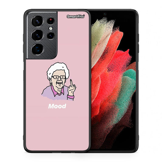 Θήκη Samsung S21 Ultra Mood PopArt από τη Smartfits με σχέδιο στο πίσω μέρος και μαύρο περίβλημα | Samsung S21 Ultra Mood PopArt case with colorful back and black bezels