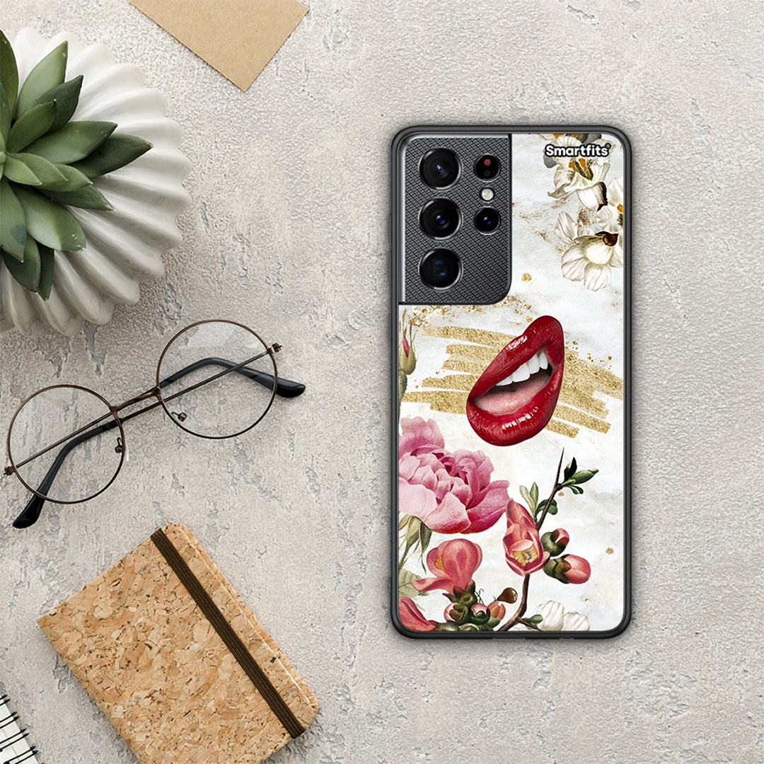 Red Lips - Samsung Galaxy S21 Ultra θήκη